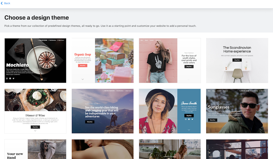 Choose a design theme for instant site.png